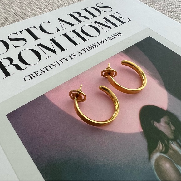 MONICA VINADER 18K Gold Vermeil Hoop Earrings - Picture 10 of 11